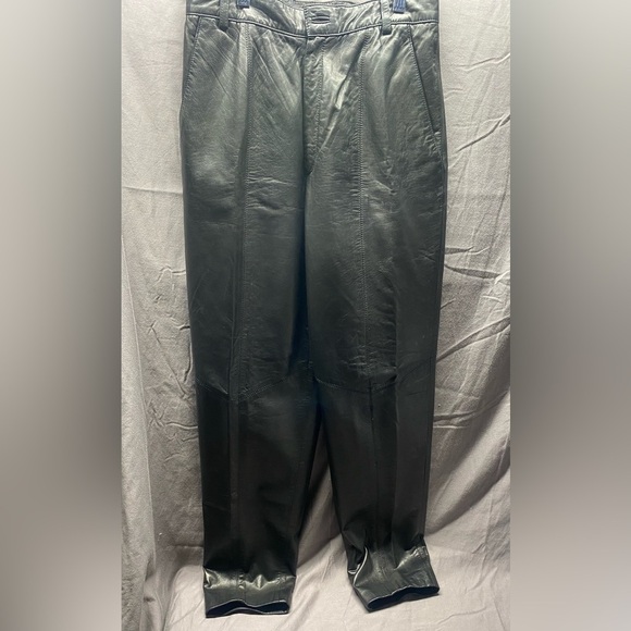 Dana Buchman Ultra-soft Lambskin Leather Pants sz 10 - Picture 1 of 9
